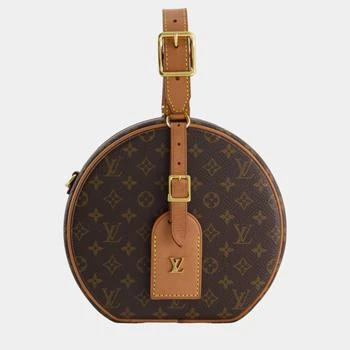 [二手商品] Louis Vuitton | Louis Vuitton Monogram Canvas Petite Boite Chapeau Cross-Body Bag with Gold Hardware 9.8折
