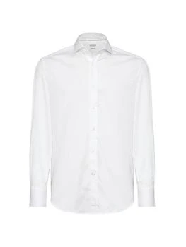 推荐Twill Basic Fit Shirt with Spread Collar商品