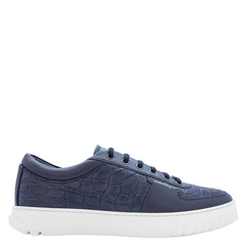 スニーカー Salvatore Ferragamo Shark-Tooth Detailed Leather Sneakers Ferragamo Salvatore Shark-tooth Detailed Leather Sneakers In