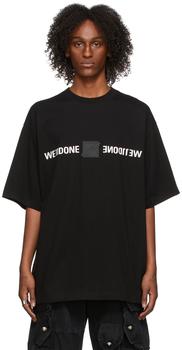 We11done | Black Patched Mirror Logo T-Shirt商品图片,额外8.5折, 独家减免邮费, 额外八五折