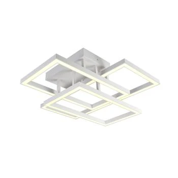 VONN Lighting | Radium VRCF49103WH 28" Integrated LED Ceiling Lighting Rectangular Semi Flush in White,商家Premium Outlets,价格¥5162