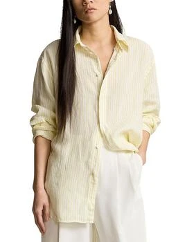 Ralph Lauren | Linen Oversized Stripe Shirt,商家Bloomingdale's,价格¥1314