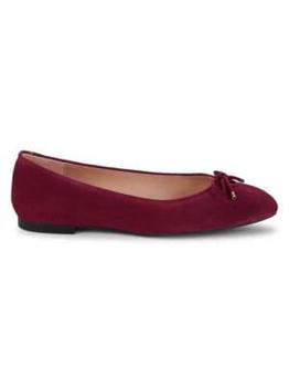 Gabby Bow Suede Ballerina Flats product img