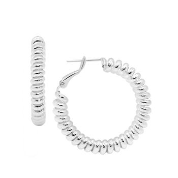 Essentials Jewelry, Essentials | Coil Hoop Earring in Silver Plated商品图片 5折×额外7折, 额外七折