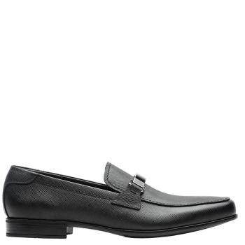 Prada | 【预售3-7天】PRADA/普拉达 21年秋冬 Saffiano系列 男士黑色皮革乐福鞋2DC215_053_F0002_F_G000商品图片,7.9折, 包邮包税