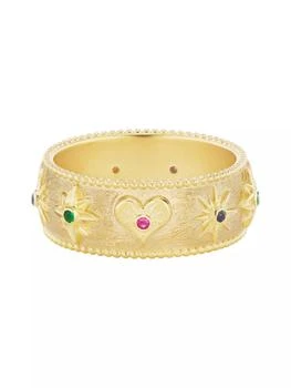 Orly Marcel | Symbols 18K Yellow Gold &amp; Multi-Gemstone Cigar Band,商家Saks Fifth Avenue,价格¥31146