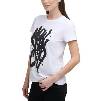 推荐DKNY Womens Casual Short Sleeve Graphic T-Shirt商品
