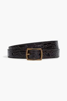 ysl腰带真假, Yves Saint Laurent | Croc-effect leather belt商品图片 7.4折