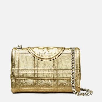 推荐Tory Burch Women's Fleming Soft Metallic Quilt Small Convertible Shoulder Bag - 18 Karat Gold商品