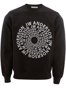 JW Anderson | J.W. ANDERSON Swirl logo embroidered sweatshirt商品图片,7.4折
