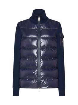 推荐Moncler Contrasting Padded Knitted Jacket商品