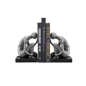 Danya B | Kneeling Figure Sculptures Polyresin Silver-Tone and Black Finish Bookend, Set of 2,商家Macy's,价格¥409