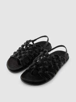 商品Knotted Sandal on Footbed Black Suede Black Suede,商家Verishop,价格¥4756图片