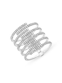 商品Messika | Gatsby 18K White Gold & Diamond Cage Ring,商家Saks Fifth Avenue,价格¥39489图片