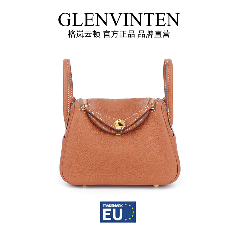 GLENVINTEN | 格岚云顿头层牛皮琳迪包Lindy女士单肩斜挎包小方包街头潮流女包商品图片,额外9折, 满$50减$5, 包邮包税, 满减, 额外九折