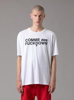 推荐Comme Des Fuckdown White Cotton T-Shirt商品