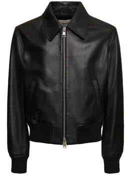 AMI | Leather Zip Jacket,商家LUISAVIAROMA,价格¥14418