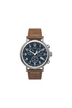 推荐Timex Standard Chronograph 41mm Leather Strap Watch商品