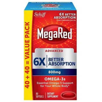 MegaRed | Advanced 6X Absorption Softgels, Omega-3 Fish Oil Supplement,商家Walgreens,价格¥312