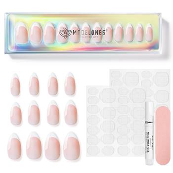 商品MODELONES | French Lady - 24 Fake Nails 12 Sizes Short Almond Press on Nails Kit,商家MODELONES,价格¥90图片
