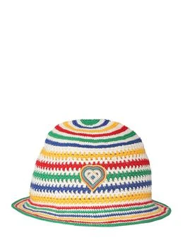 Striped Scuba Cotton Crochet Hat