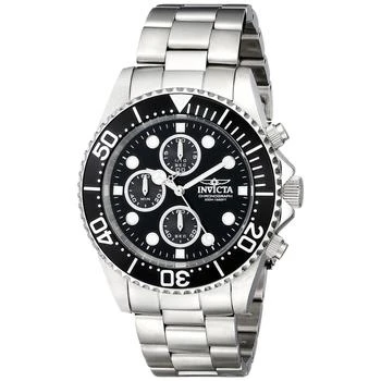 Invicta | Invicta Men's Chronograph Stainless Steel Watch - Pro Diver Quartz Black Dial | 1768 1.5折×额外9折x额外9.5折, 独家减免邮费, 额外九折, 额外九五折