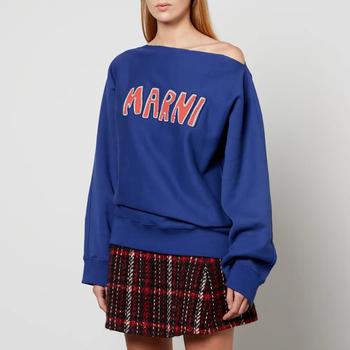 推荐Marni Cutout Logo-Appliqued Jersey Sweatshirt商品
