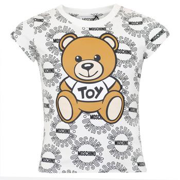 Moschino | White Short Sleeve Circle Logo Teddy T Shirt商品图片 4折起×额外9折, 额外九折