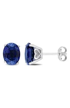 DELMAR | Lab-Created Blue Sapphire Oval Stud Earrings,商家Nordstrom Rack,价格¥433