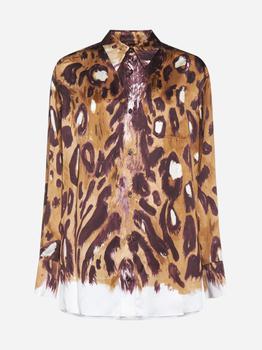 推荐Animalier print viscose shirt商品