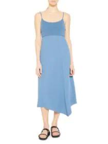 product Flared Crepe Slip Midi Dress image