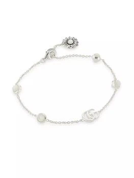 Gucci | Sterling Silver & Mother-Of-Pearl GG Marmont Charm Bracelet 独家减免邮费