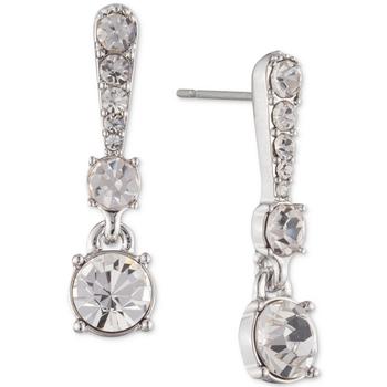 Givenchy | Silver-Tone Crystal Drop Linear Earrings商品图片,