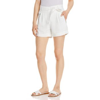 推荐Karl Lagerfeld Paris Womens Linen Cuffed High-Waist Shorts商品