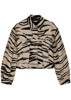 推荐Tiger-jacquard canvas jacket商品
