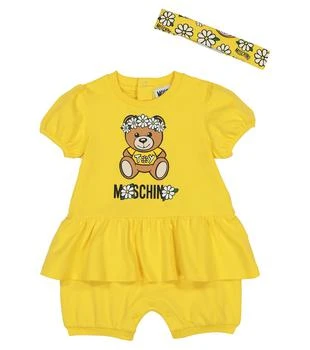 Moschino | Baby弹力棉质连体紧身衣和发带套装,商家MyTheresa CN,价格¥907