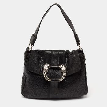 bvlgari包, [二手商品] BVLGARI | Bvlgari Black Leather Leoni Flap Shoulder Bag商品图片 6.6折, 满1件减$100, 满减