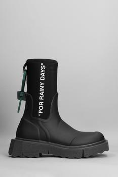推荐Off-White Combat Boots In Black Rubber/plasic商品