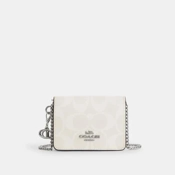 Coach | Coach Outlet Boxed Mini Wallet On A Chain In Signature Canvas 3.8折