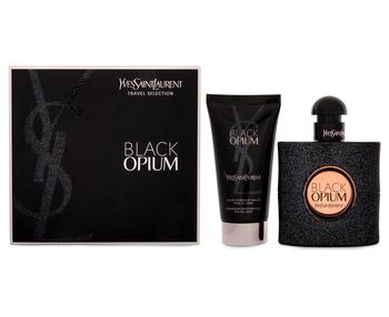 圣罗兰黑鸦片, Yves Saint Laurent | Black Opium Eau De Perfume 1.7 oz (50 ml) Spray and Body Lotion Set商品图片 5.6折