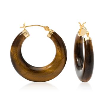 商品Ross-Simons | Ross-Simons Jade Hoop Earrings With 14kt Yellow Gold,商家Premium Outlets,价格¥1255图片