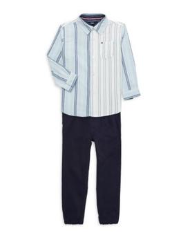 Tommy Hilfiger | Little Boy’s 2-Piece Striped Shirt & Pants Set商品图片,5.5折