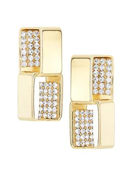 ROSANTICA, ROSANTICA | Milva Goldtone & Crystal Drop Earrings商品图片 4.3折