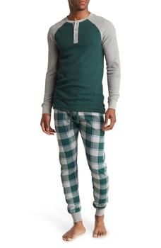 Brooks Brothers | Henley Top & Plaid Joggers Pajama Set商品图片,6.5折