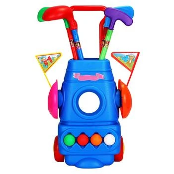 Global Bazaar | Toddler Golf Set with Balls Clubs Holes Flags Golf Cart,商家Premium Outlets,价格¥564