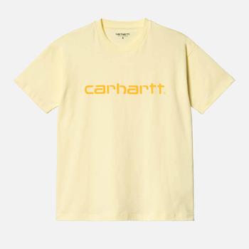 推荐Carhartt WIP Women's S/S Script T-Shirt - Soft Yellow/Popsicle商品