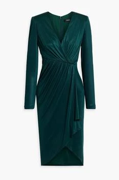 Badgley Mischka | Wrap-effect draped satin-jersey dress 5.1折×额外8折x额外9.5折, 额外八折, 额外九五折