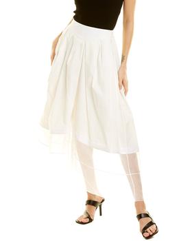 Rosie Assoulin | Rosie Assoulin Sheer Panel Silk-Lined Skirt商品图片,1.9折