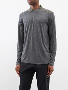 推荐Frame merino-blend long-sleeved polo shirt商品