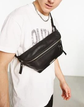 推荐Bolongaro Trevor classic leather bum bag in black商品